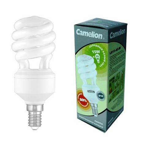 Лампа энергосберегающая Camelion LH 20-FS-T2-М 20W E14 4200К спираль.