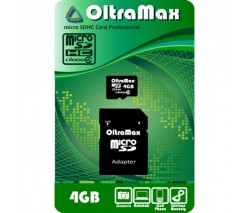OLTRAMAX 8GB MICRO SDHC CLASS 4 + SD АДАПТЕР