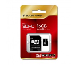 SILICON POWER 16GB MICRO SDHC CLASS 10 + SD АДАПТЕР