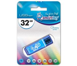 ФЛЭШ-КАРТА SMART BUY  32GB GLOSSY СИНИЙ ГЛЯНЕЦ USB 2.0