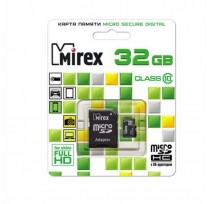 MIREX  32GB MICRO SDHC CLASS 10 + SD АДАПТЕР