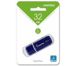 ФЛЭШ-КАРТА SMART BUY  32GB CROWN USB 3.0 BLUE С КОЛПАЧКОМ