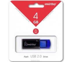 ФЛЭШ-КАРТА SMART BUY 4GB CLICK ЧЕРНАЯ ВЫДВИЖНОЙ ПОРТ USB 2.0
