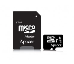 APACER 16GB MICRO SDHC CLASS 10 UHS-I + SD АДАПТЕР
