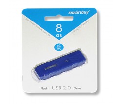 ФЛЭШ-КАРТА SMART BUY 8GB DOCK СИНЯЯ С КОЛПАЧКОМ USB 2.0