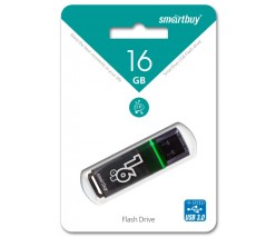 ФЛЭШ-КАРТА SMART BUY 16GB DOCK USB 3.0 ЧЕРНАЯ С КОЛПАЧКОМ