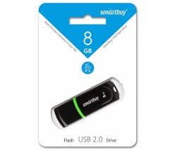 ФЛЭШ-КАРТА SMART BUY 8GB PAEAN ЧЕРНЫЙ ГЛЯНЕЦ USB 2.0