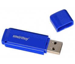 ФЛЭШ-КАРТА SMART BUY  32GB DOCK СИНЯЯ С КОЛПАЧКОМ USB 2.0