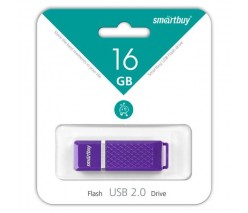 ФЛЭШ-КАРТА SMART BUY 16GB QUARTZ С КОЛПАЧКОМ ФИОЛЕТ USB 2.0