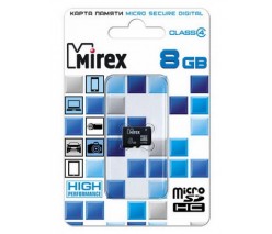 MIREX 8GB MICRO SDHC CLASS 4 БЕЗ АДАПТЕРА