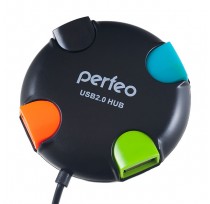 USB HUB PERFEO PF-VI-H020 ЧЕРНЫЙ 4 ПОРТА