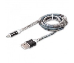 RITMIX КАБЕЛЬ RCC-412 КОРИЧНЕВЫЙ USB-microUSB ЭКОКОЖА 1.0м