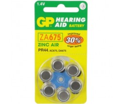 GP ZA-675 для слуховых аппаратов/6шт в коробочке