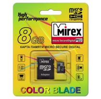 MIREX 8GB MICRO SDHC CLASS 4 + SD АДАПТЕР