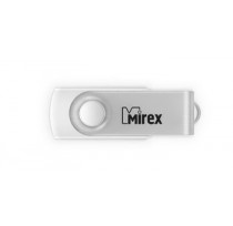 ФЛЭШ-КАРТА MIREX 4GB SWIVEL RUBBER WHITE USB 2.0