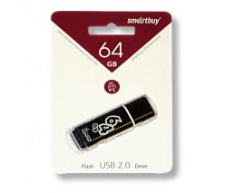 ФЛЭШ-КАРТА SMART BUY  64GB GLOSSY SERIES ЧЕРНЫЙ ГЛЯНЕЦ USB