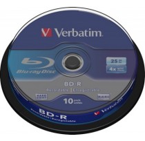 VERBATIM BD-R BLUE RAY 25GB 6X 10шт в пластиковой ...