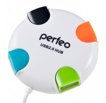 USB HUB PERFEO PF-VI-H020 БЕЛЫЙ 4 ПОРТА