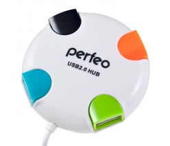 USB HUB PERFEO PF-VI-H020 БЕЛЫЙ 4 ПОРТА