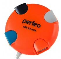 USB HUB PERFEO PF-VI-H020 ОРАНЖЕВЫЙ 4 ПОРТА