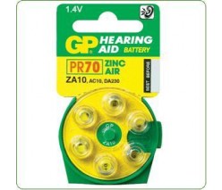GP ZA-10 для слуховых аппаратов/6шт в коробочке